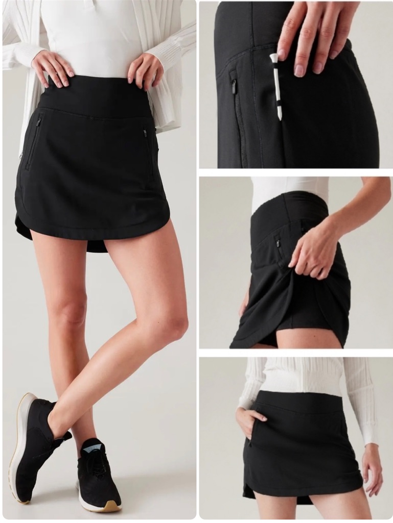 Nwot Athleta Fairway Golf Skort 16 Black Athletic High Rise Medium Athleisure Nwot Athleta Fairway Golf Skort 16 Black Athletic High Rise Medium Athleisure